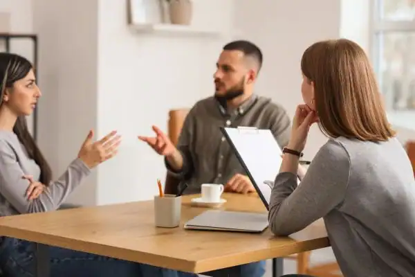 Image of couple access free mediation using family mediation voucher scheme Clitheroe